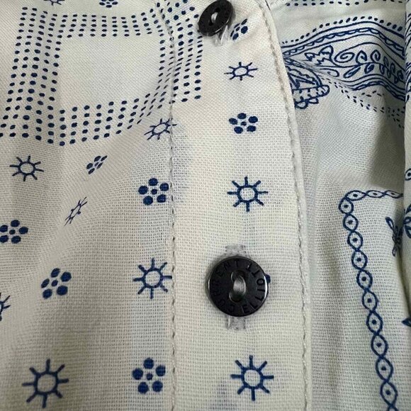 Current/Elliott ASOS Badass Bandana Rolled Sleeve Shirt Dress Button Down Small - Picture 7 of 7